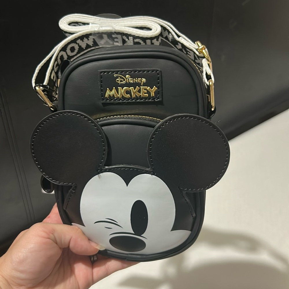 Disney Black and White Mickey Mouse Crossbody Bag